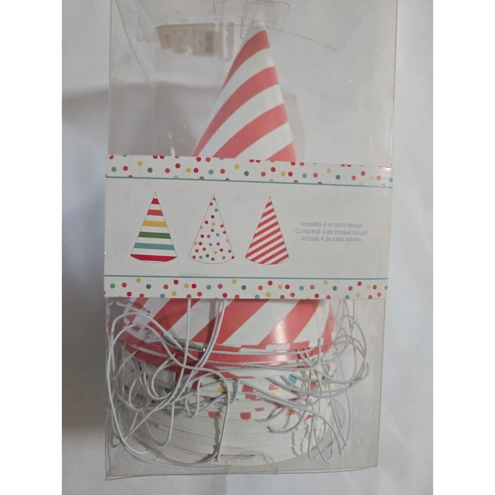 24 Pack Multi-color Party Hats for Birthday Supplies, Cone Hat, 6 In